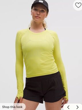 Lululemon Swiftly Tech Long-Sleeve Shirt 2.0 Waist Length - Daisy Glow